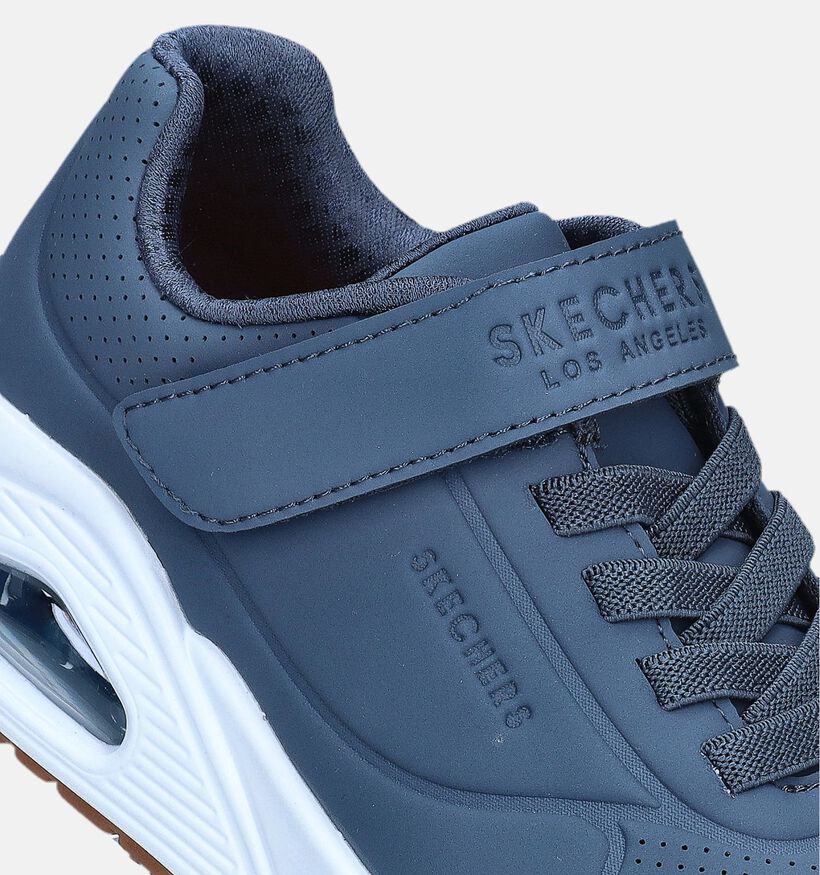 Skechers Uno Stand On Air Baskets en Bleu pour filles, garçons (350334)