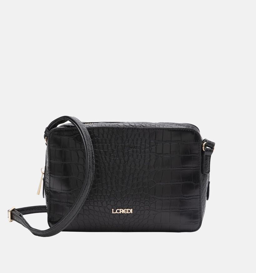 L.Credi Petrissa Sac porté croisé en Noir pour femmes (364446)