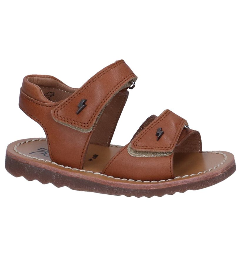 Cognac Sandalen Pom d'Api Waff Easy in leer (242929)