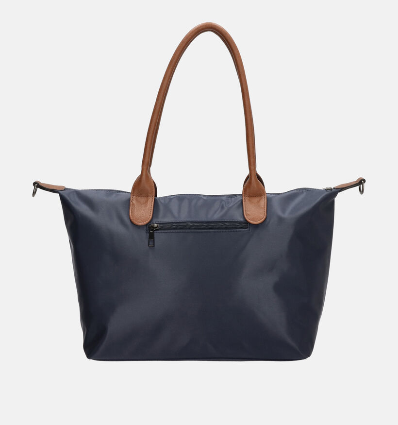 Charm London Donkerblauwe/Cognac Shoppertas voor dames (374389)