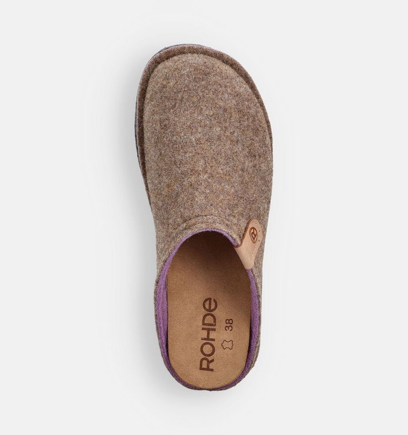 Rohde Lucca Bruine Pantoffels voor Steunzolen voor dames (364825) - geschikt voor steunzolen