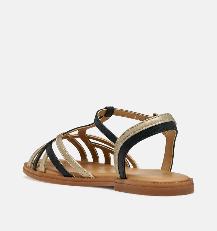 Geox Karly Gouden/Zwarte Sandalen voor meisjes (370120)