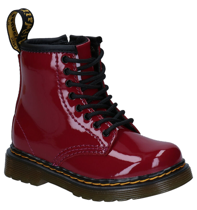 Dr. Martens Cosmic Glitter Bottines en Rouge pour filles (294392)