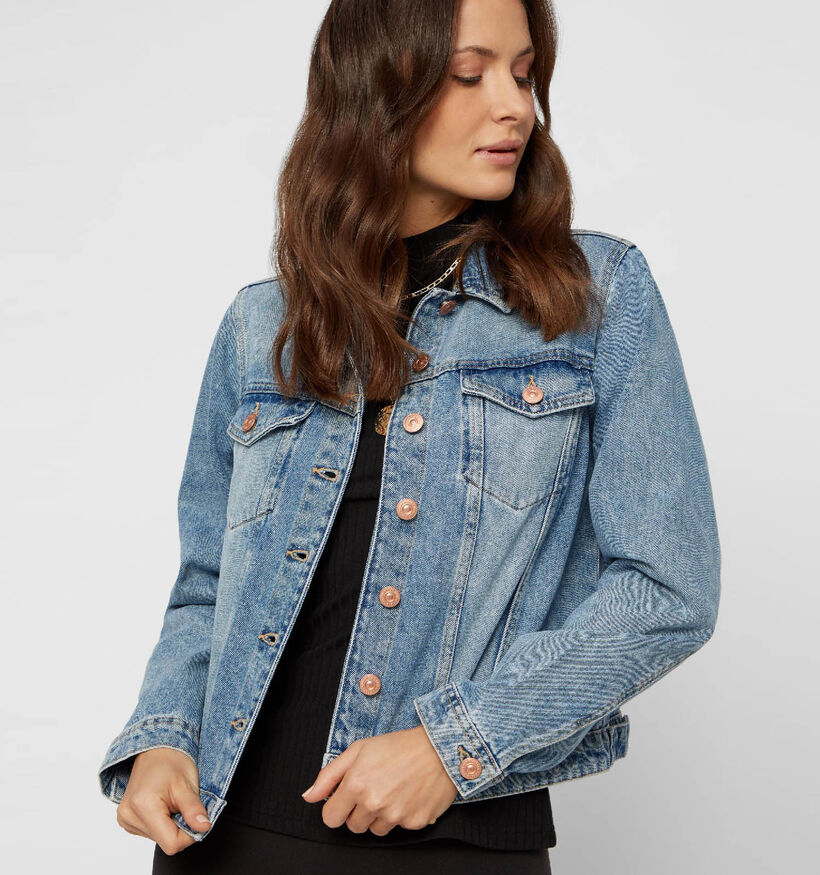 Pieces Lou Veste en jean en Bleu (298652)