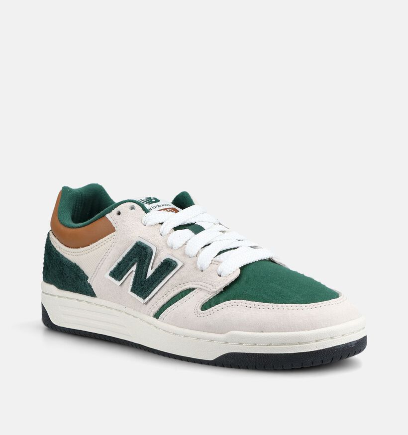 New Balance 480 Witte/Groene Sneakers voor heren (375124) - geschikt voor steunzolen
