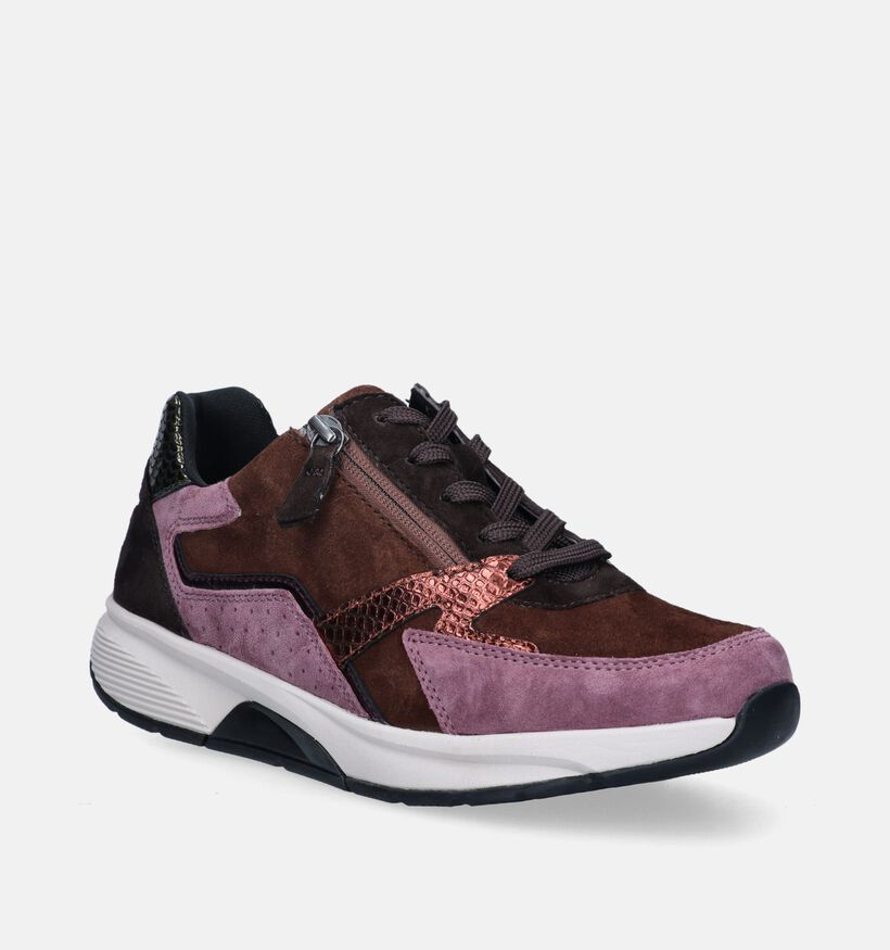 Gabor Rollingsoft Baskets en Mauve pour femmes (344780) - pour semelles orthopédiques