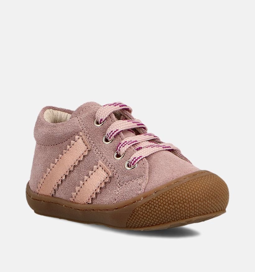 Naturino Macks 2 Suede Roze Babyschoenen voor meisjes (364278) - geschikt voor steunzolen
