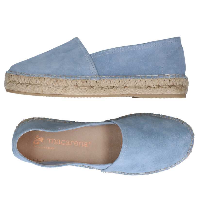 Macarena Elisa Espadrilles en Bleu en nubuck (289983)