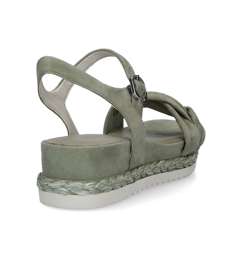 Tamaris Kaki Sandalen in daim (322291)