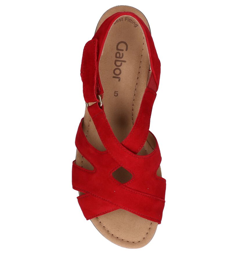 Rode Sandalen Gabor Best Fitting in daim (245467)