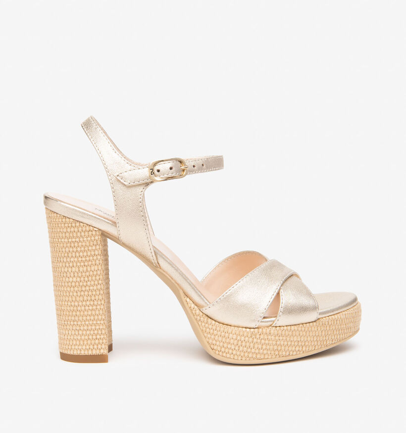 NeroGiardini Sandales &agrave; talons en Or pour femmes (370704)