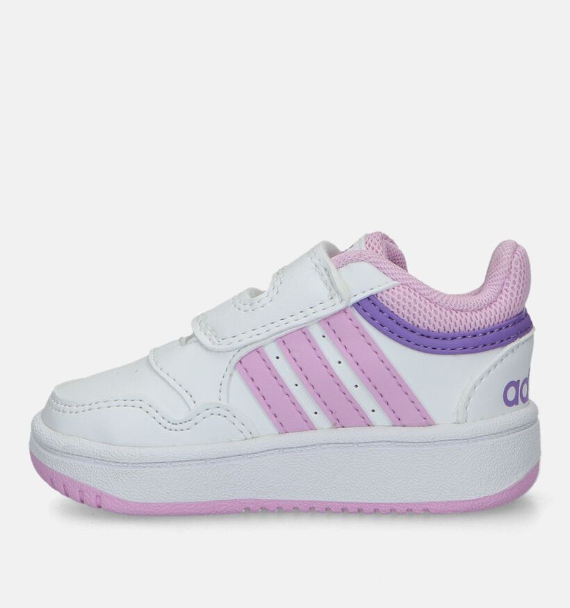 adidas Hoops 3.0 Witte Babysneakers voor meisjes (301117) - geschikt voor steunzolen