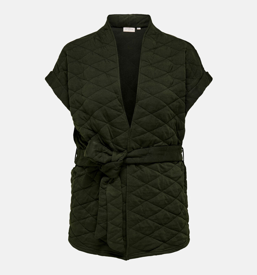 ONLY Carmakoma Soffi Groene Quilted korte bodywarmer voor dames (346451)