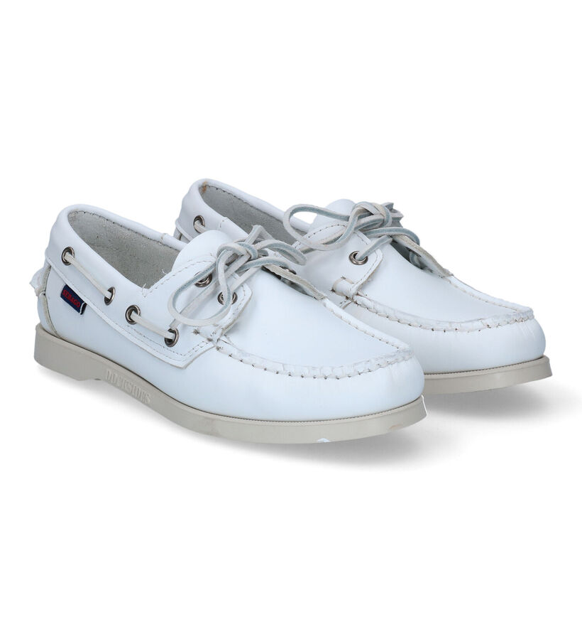 Sebabo Dockside Chaussures bateau en Blanc pour femmes (303747)