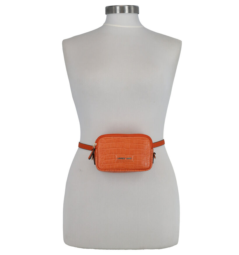 Laurent David Emma Oranje Crossbody Tas in kunstleer (272012)