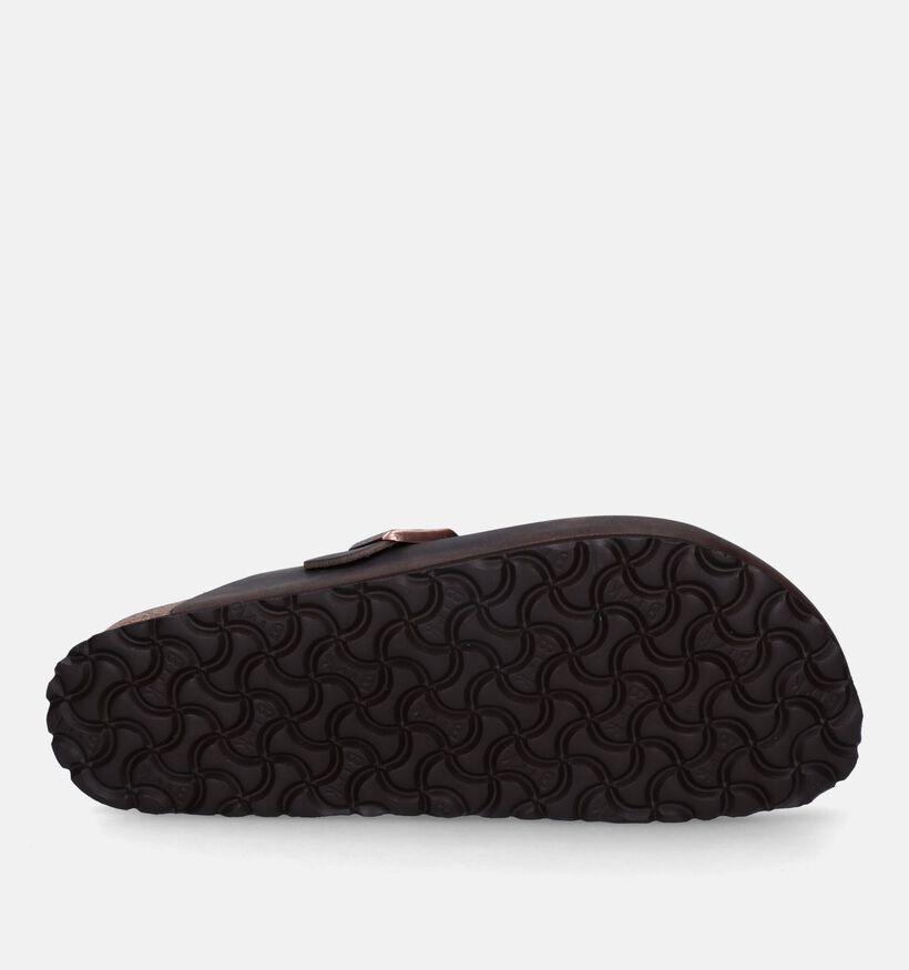 Birkenstock Boston Nu-pieds en Marron pour hommes (330624)