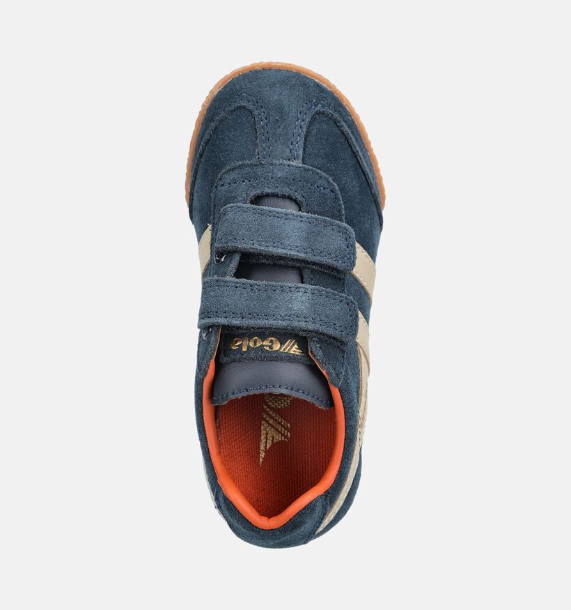 Gola Harrier Strap Baskets basses en Bleu pour gar&ccedil;ons (376304)