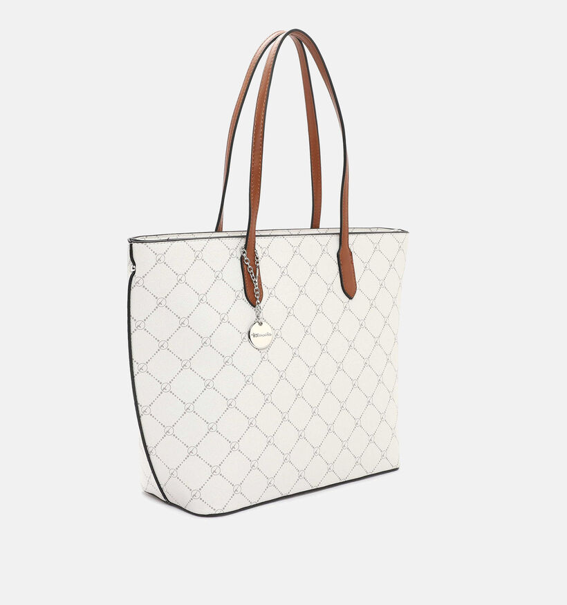 Tamaris Anastasia Classic Ecru Shopper met rits voor dames (338783)