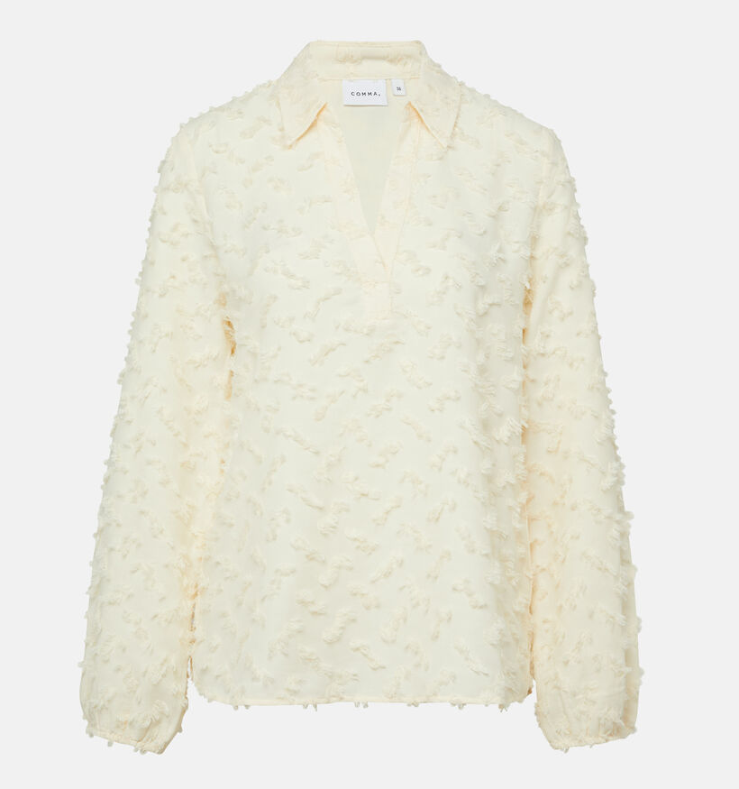 comma Lichtbeige Blouse voor dames (372201)
