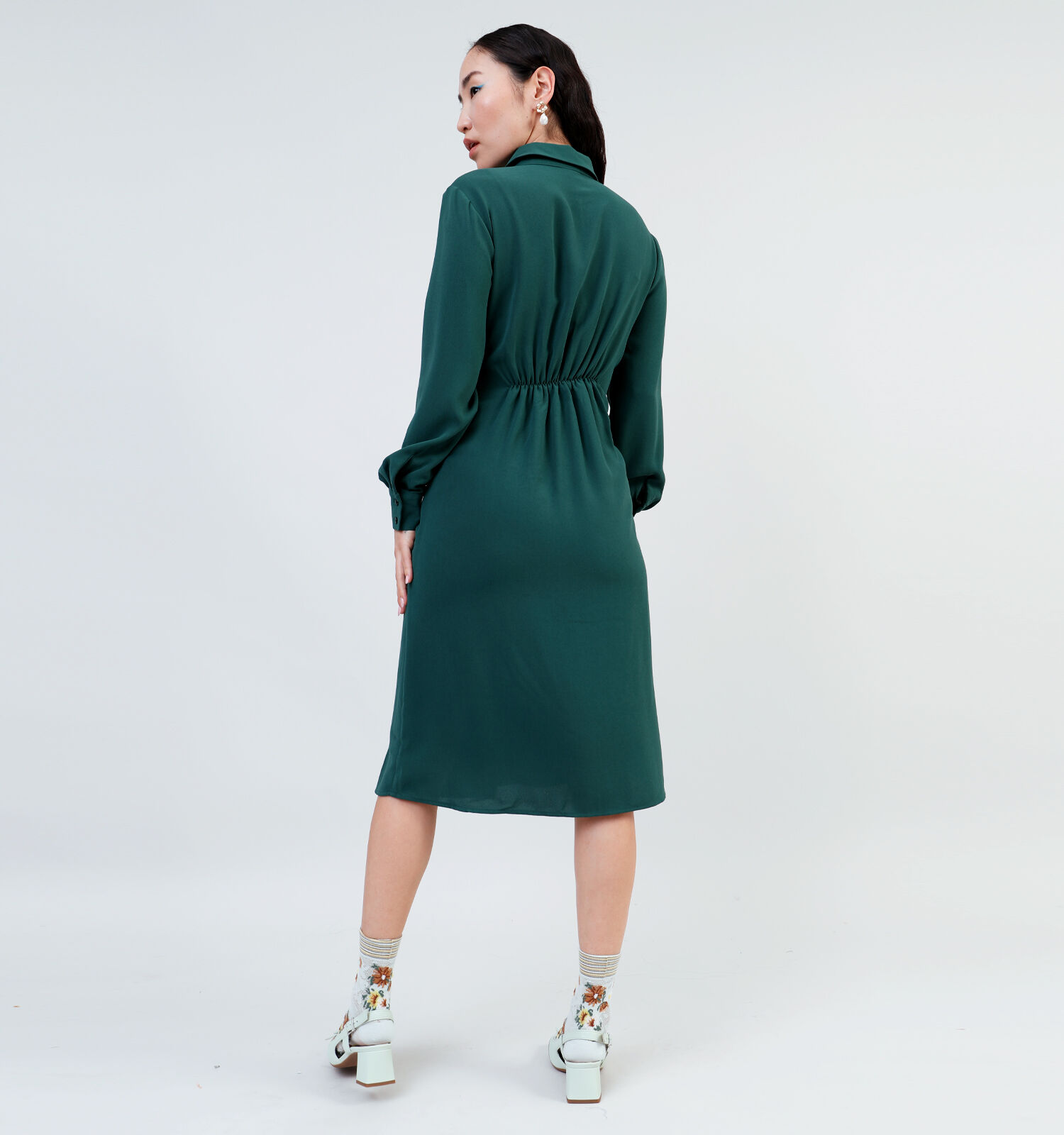 Donkergroene jurk dames new arrivals