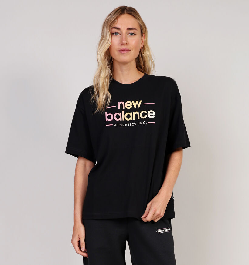 New Balance Zwarte T-Shirt voor dames (362074)