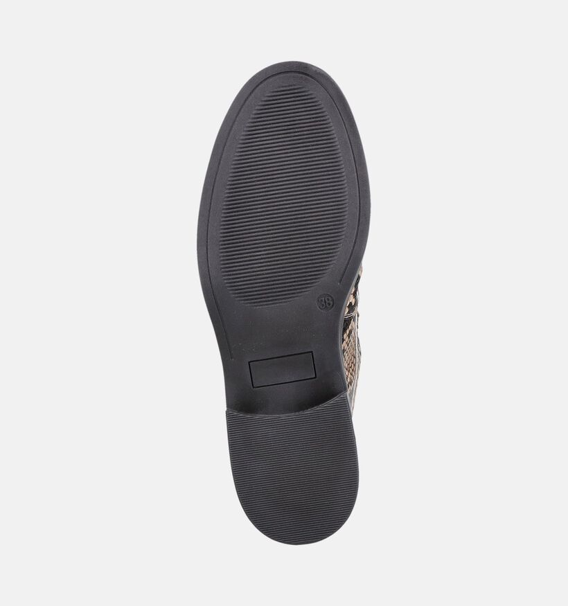 Laurent David Donkerbeige Loafers voor dames (380701)
