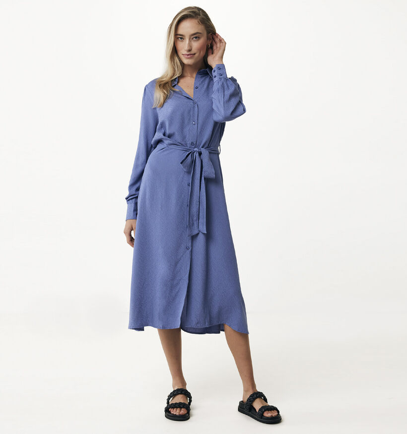 Mexx Button Up Robe chemise en Bleu pour femmes (337017)