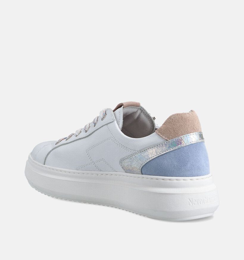 NeroGiardini Witte Sneakers met Rits voor dames (369090) - geschikt voor steunzolen
