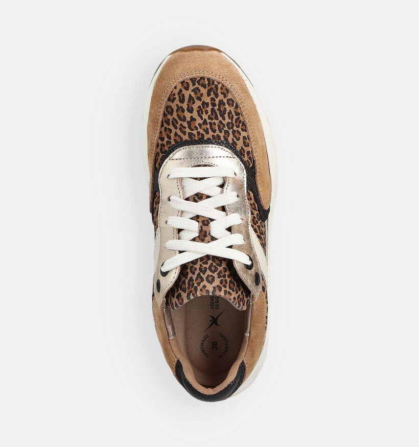 Xsensible Next Generation Donkerbeige Sneakers voor dames (373029) - geschikt voor steunzolen