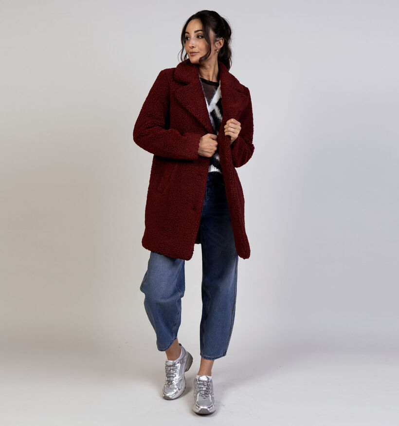 Vero Moda Kylie Bordeaux Teddy Jas voor dames (361220)