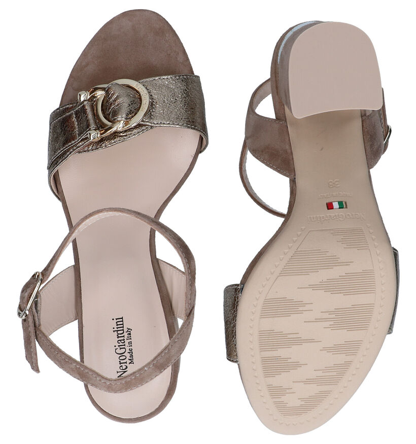 NeroGiardini Taupe Sandalen in daim (290229)