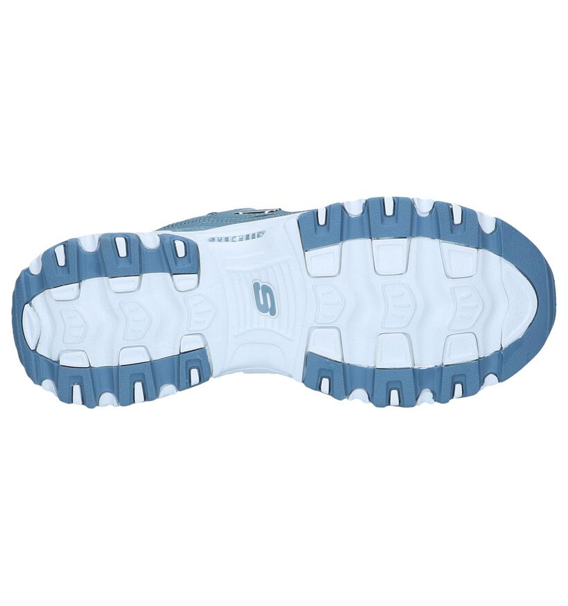 Skechers D'lites Baskets basses en Bleu en nubuck (252017)