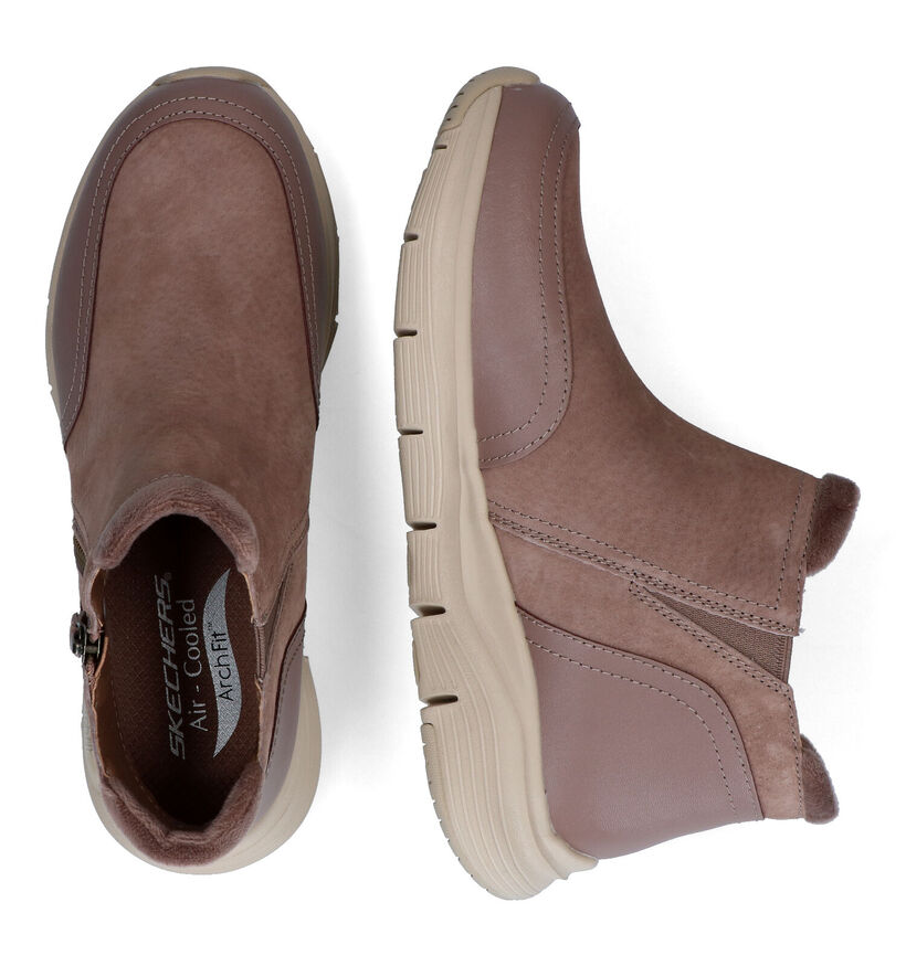 Skechers Arch Fit Smooth Taupe boots voor dames (314046) - geschikt voor steunzolen