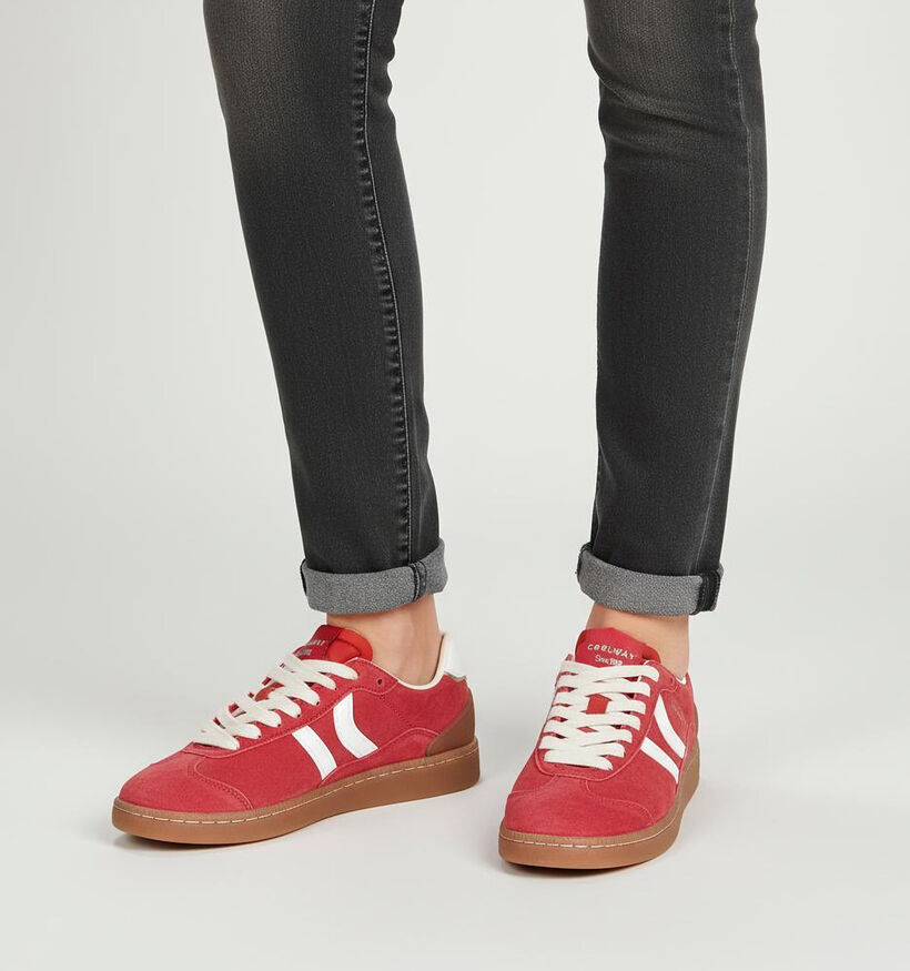 Coolway Duck Rode Lage Sneakers voor dames (364657) - geschikt voor steunzolen
