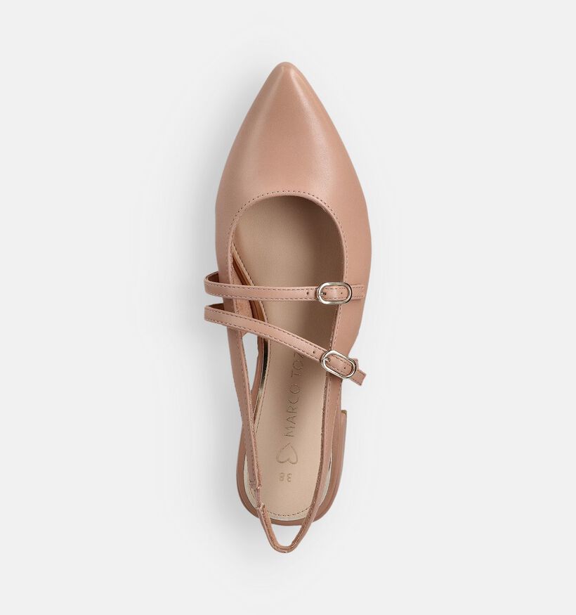 Marco Tozzi Ballerines Slingback en Beige fonc&eacute; pour femmes (367958)