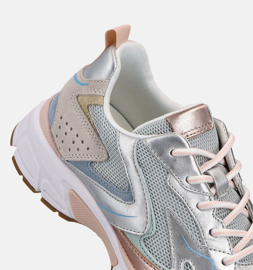 Gabor Zilveren/Roze Sneakers voor dames (368374) - geschikt voor steunzolen