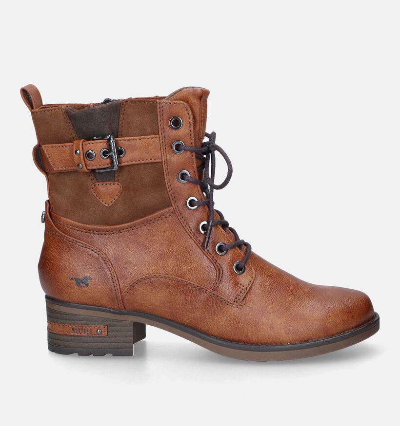 Mustang Boots à lacets en Cognac pour femmes (342168)