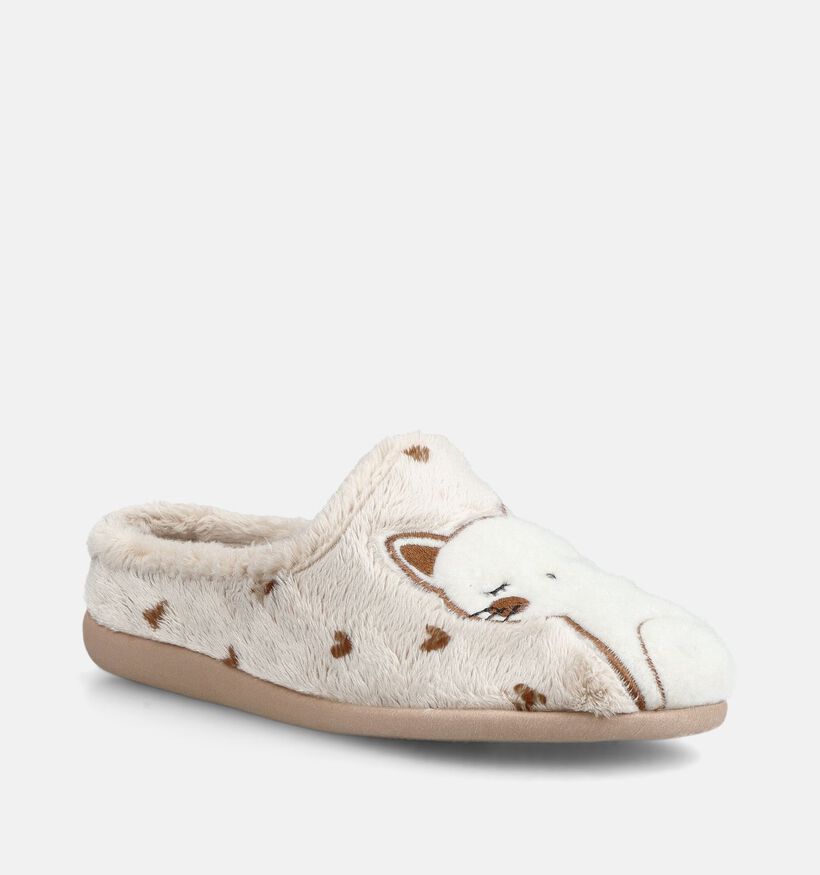 Milo & Mila Cats Beige Pantoffels voor meisjes (381136) - geschikt voor steunzolen