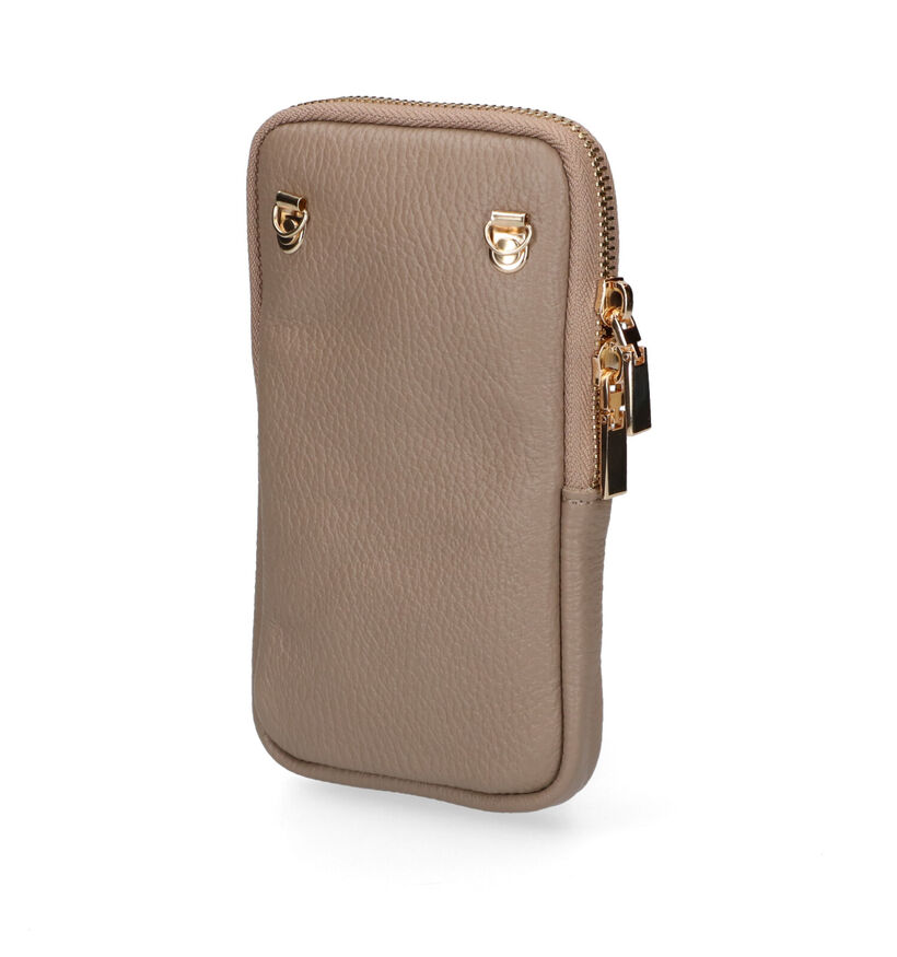 Dolce C. Taupe Telefoontasje in leer (312693)