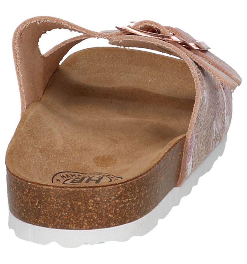 Hampton Bays Roze Slippers in leer (209309)