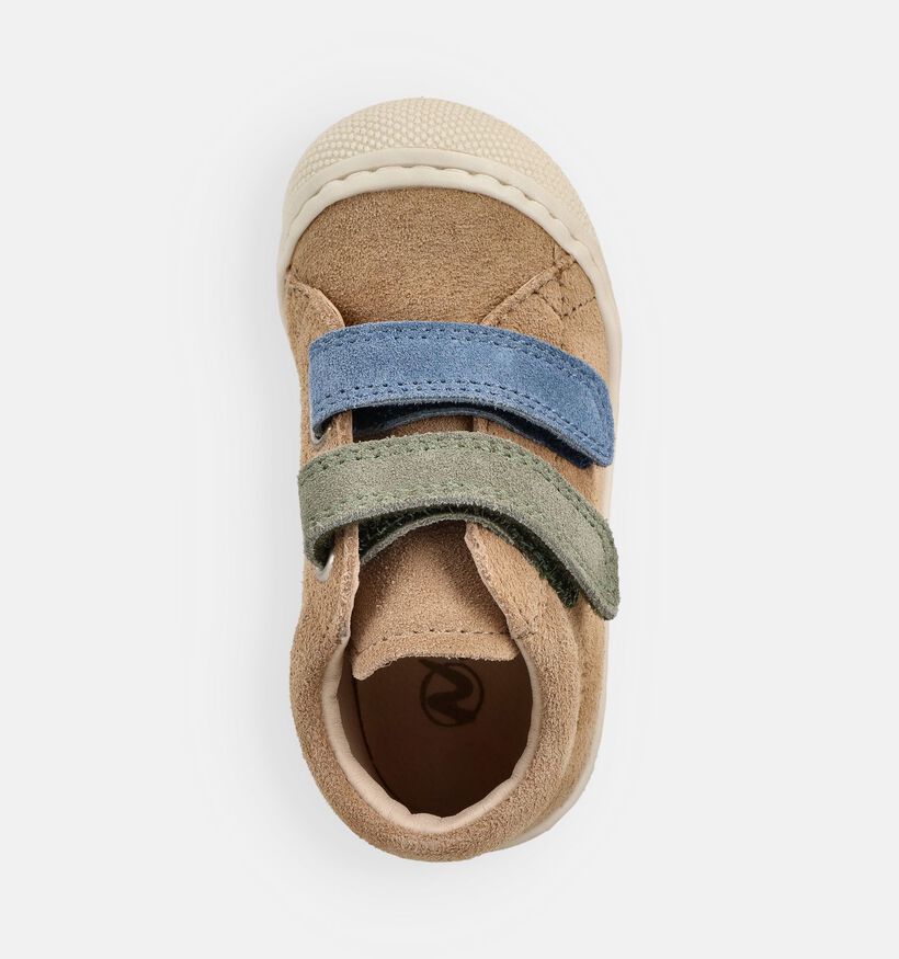 Naturino Corkel Suede VL Bruine Babyschoenen voor meisjes, jongens (371629) - geschikt voor steunzolen