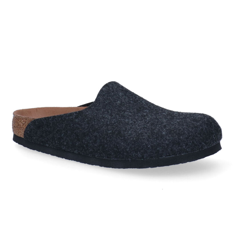 Birkenstock Amsterdam Vegan Grijze Pantoffels in stof (294812)