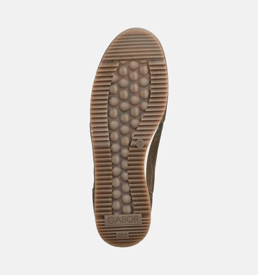 Gabor Kakigroene Sneakers voor dames (380044) - geschikt voor steunzolen