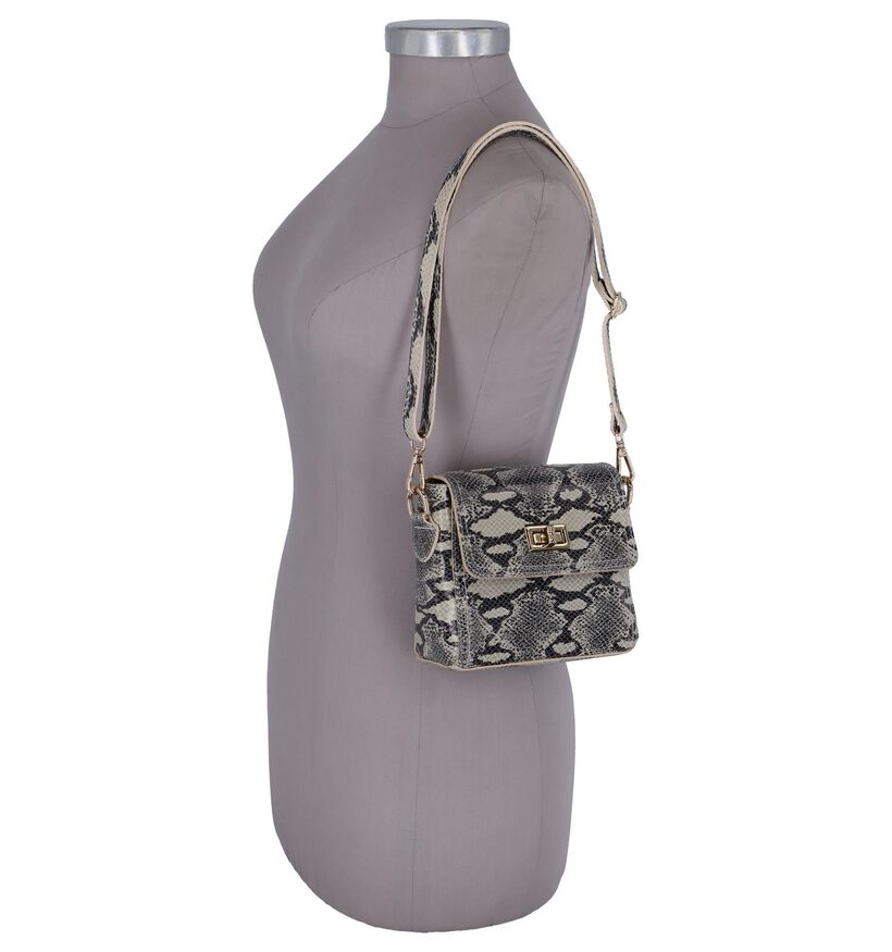 Blauwe Crossbody Tas Time Mode in leer (253911)