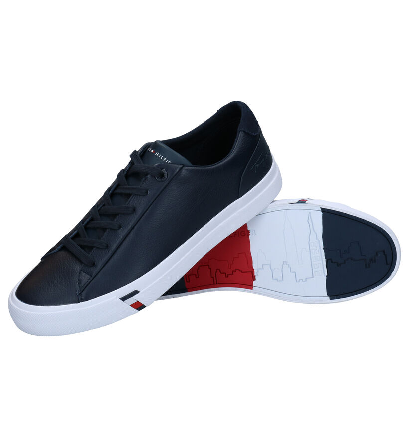 Tommy Hilfiger Corporate Blauwe Veterschoenen in kunstleer (279961)