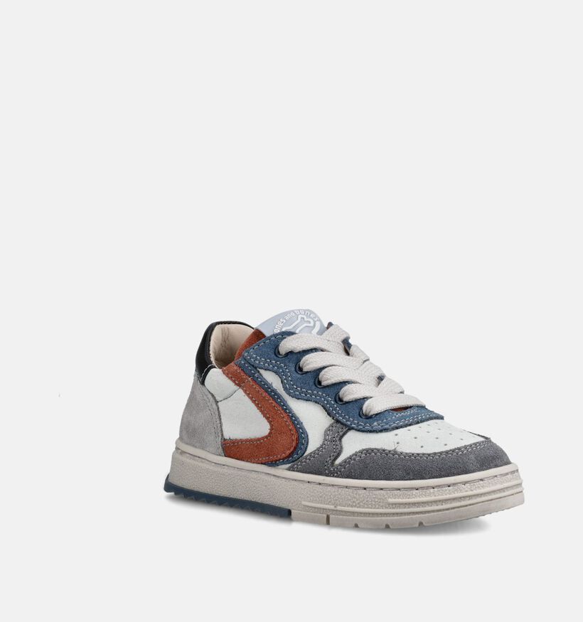 STONES and BONES Parry Grijze Hoge Sneakers voor jongens (369624) - geschikt voor steunzolen