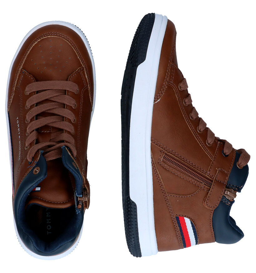 Tommy Hilfiger Chaussures hautes en Cognac en simili cuir (295395)