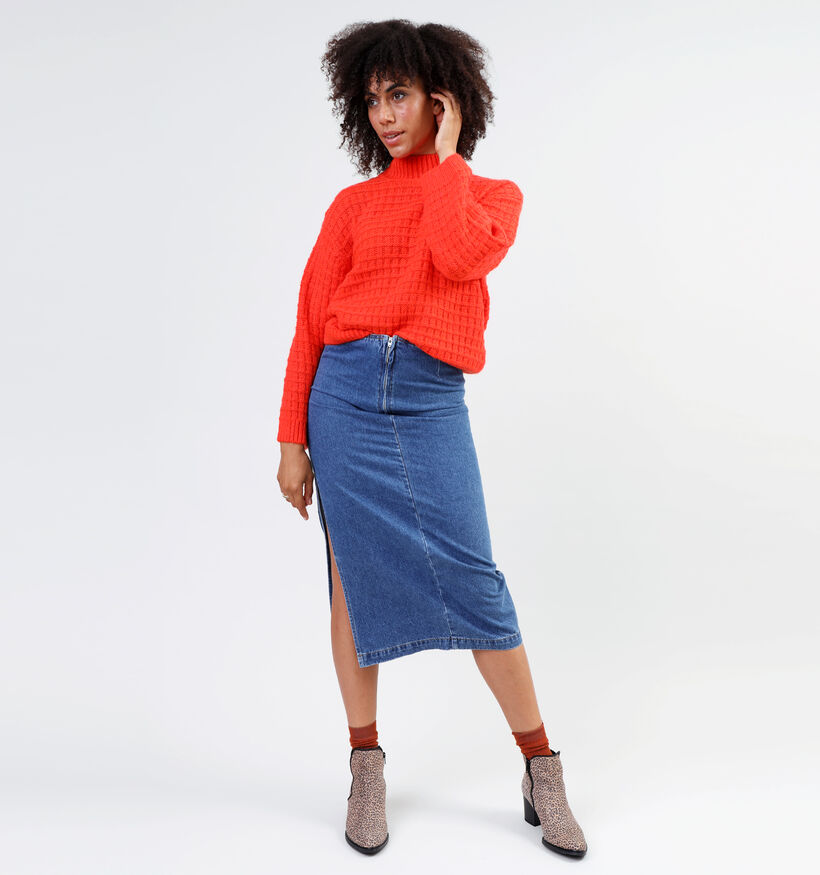 Rue Mazarine Tobbys Oranje Gebreide trui voor dames (349287)