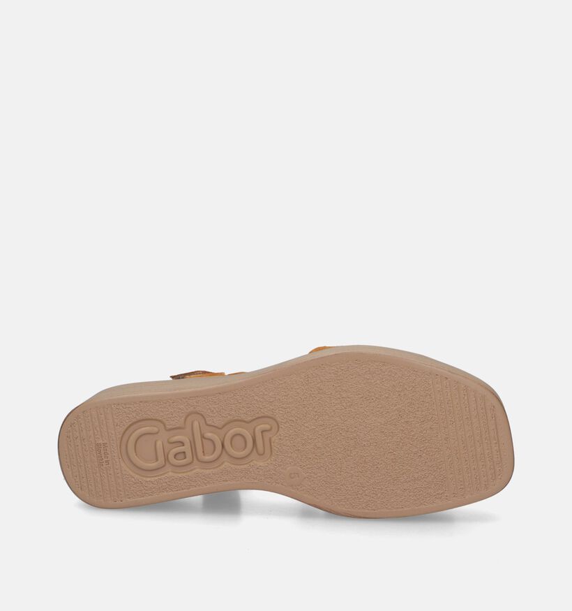 Gabor Best Fitting Sandales avec talon compensé en Cognac pour femmes (339507)