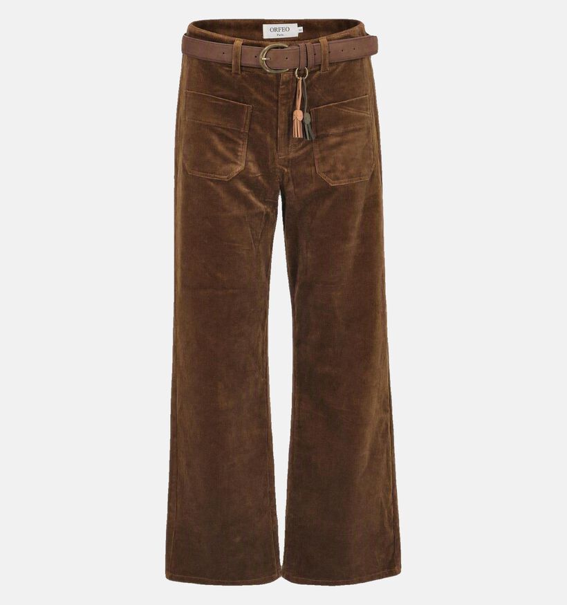 Orfeo Canelle Olijfgroene Geklede Broek voor dames (381656)